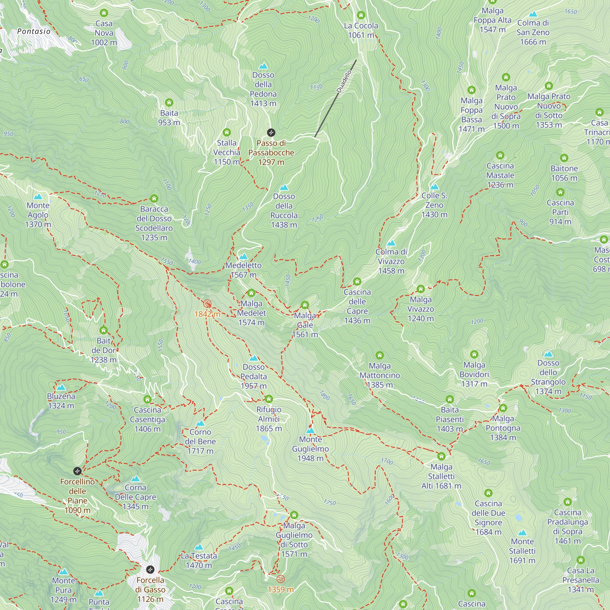 Malga Gale map
