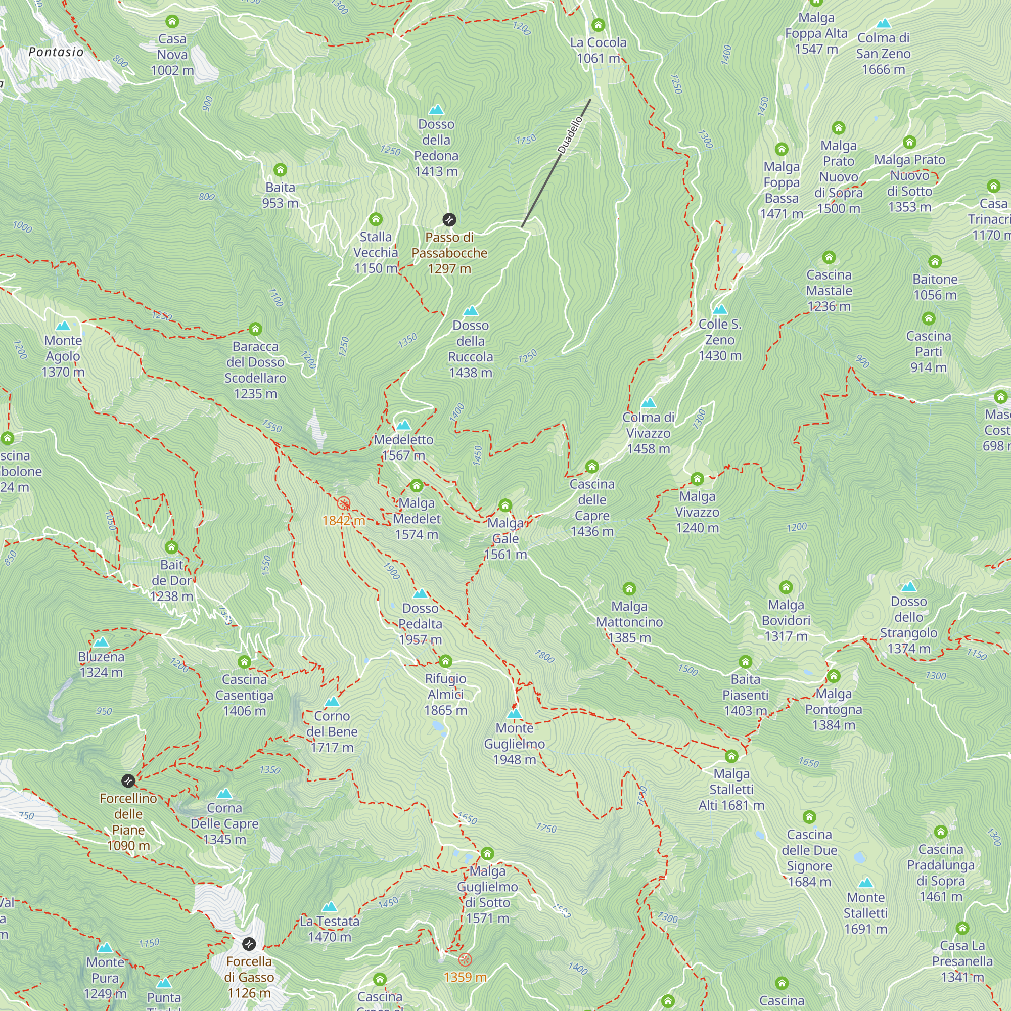 Malga Gale map