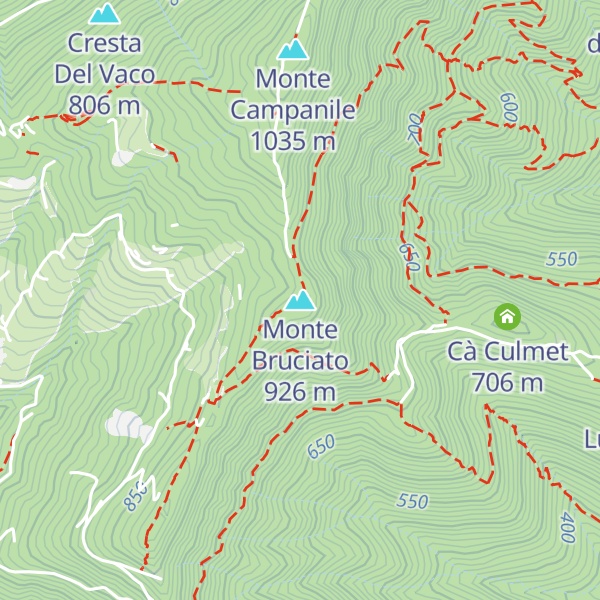 Map of Monte Bruciato