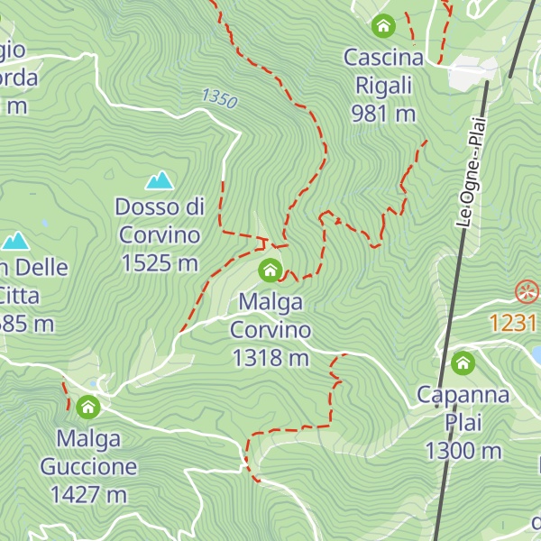 Map of Malga Corvino