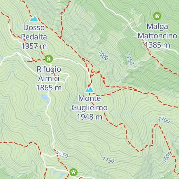 Map of Monte Guglielmo
