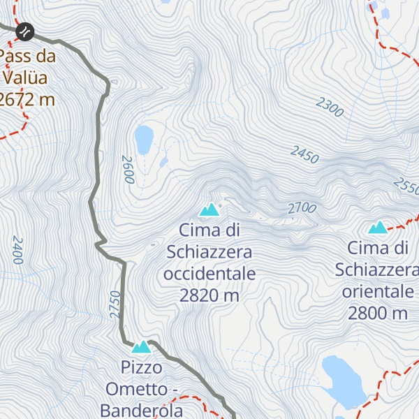 Map of Cima di Schiazzera occidentale