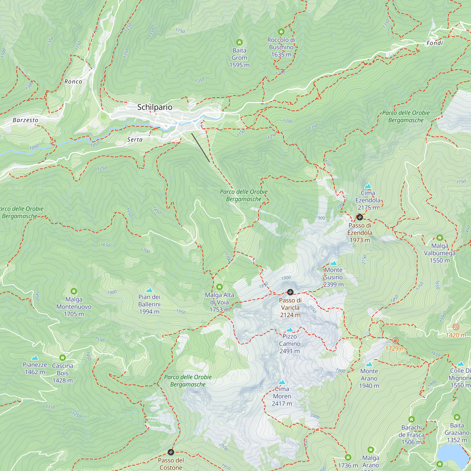 Malga Epolo map