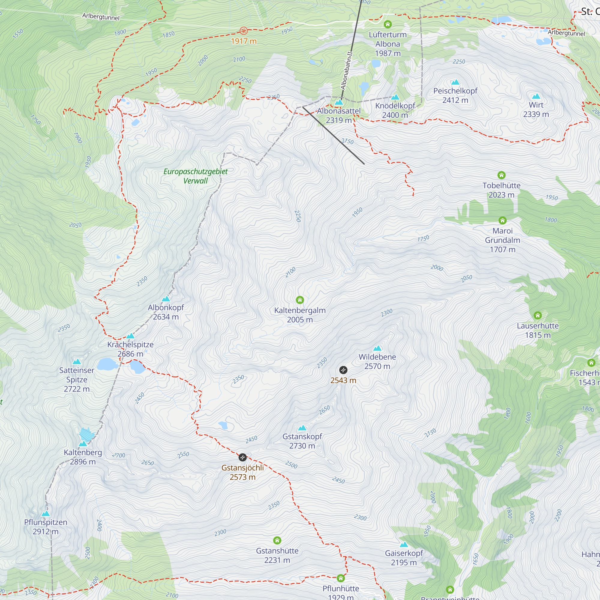Kaltenbergalm map