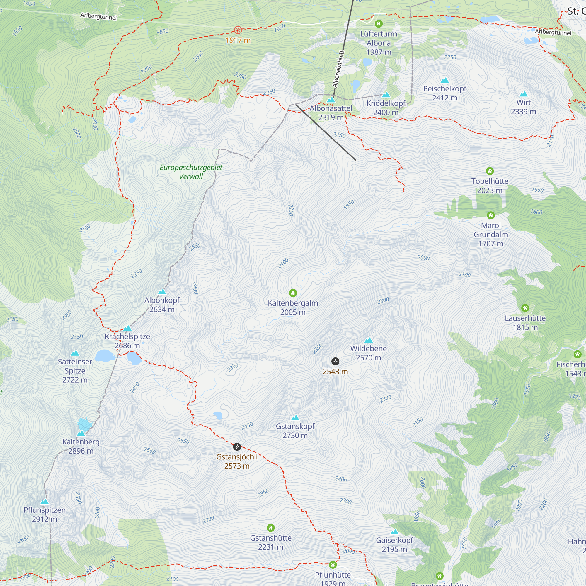 Kaltenbergalm map