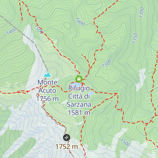 Map of Rifugio Città di Sarzana
