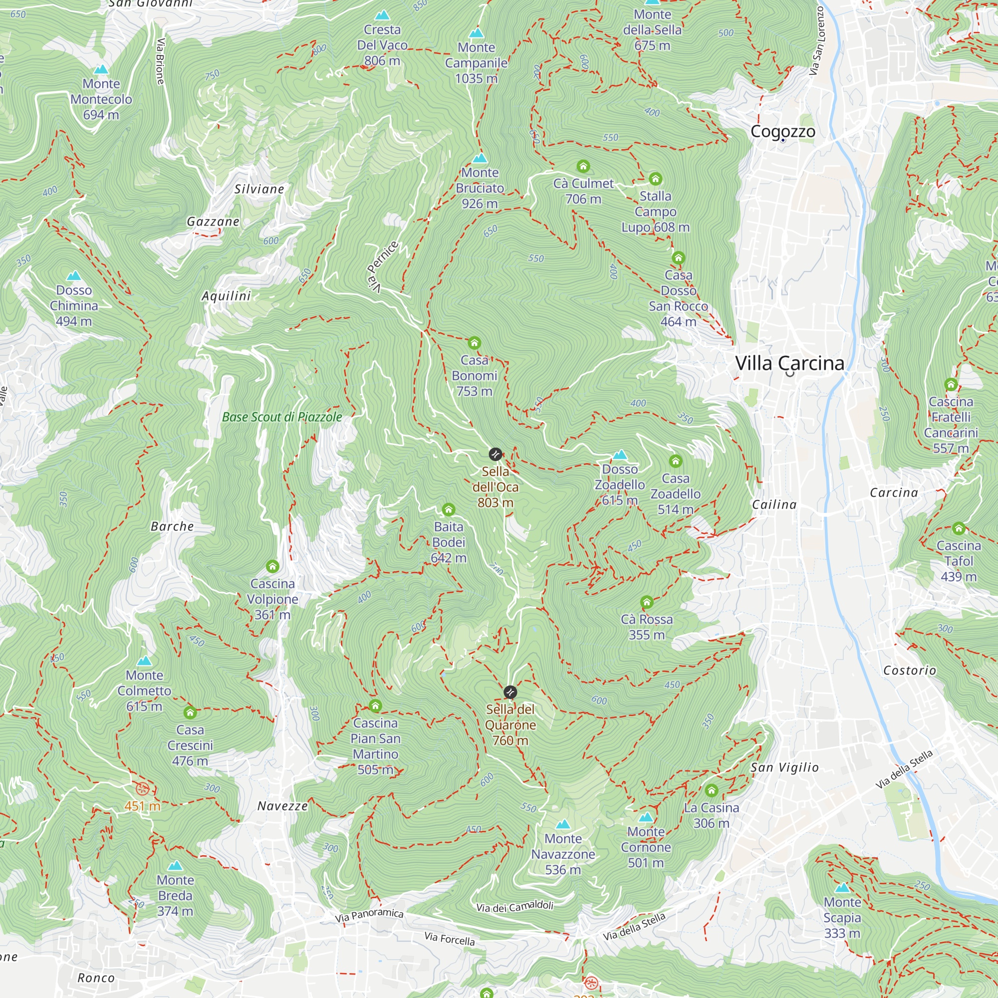 Cascina Stalle map