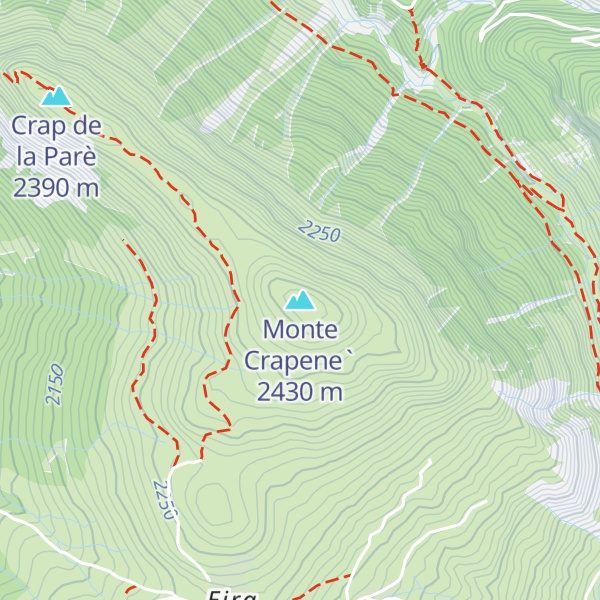 Map of Monte Crapene`