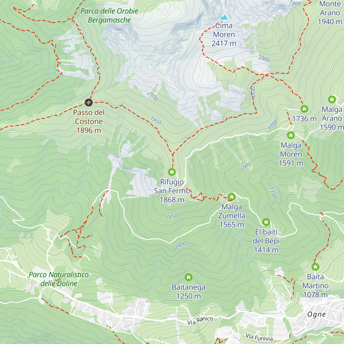 Rifugio San Fermo map