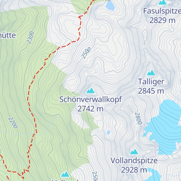 Map of Schönverwallkopf