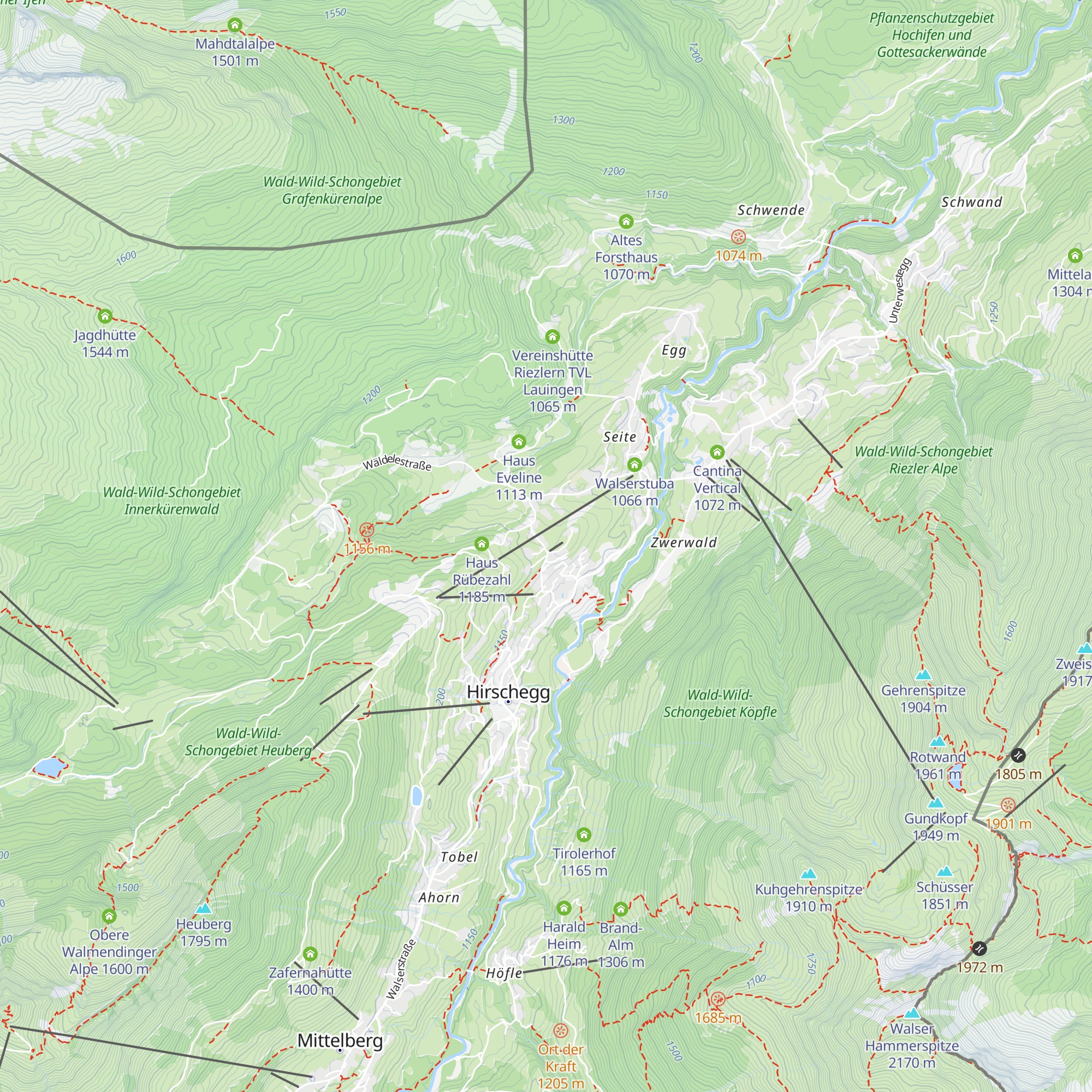 Parsenne Stüble map