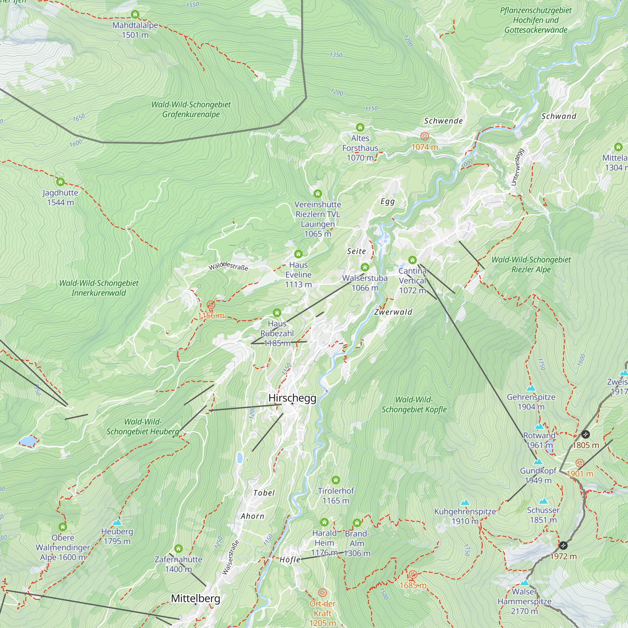 Parsenne Stüble map