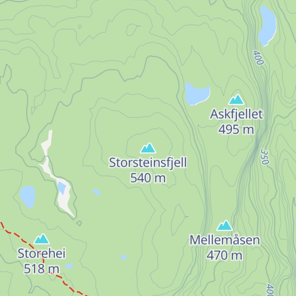 Map of Storsteinsfjell