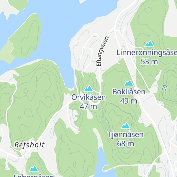 Map of Orvikåsen