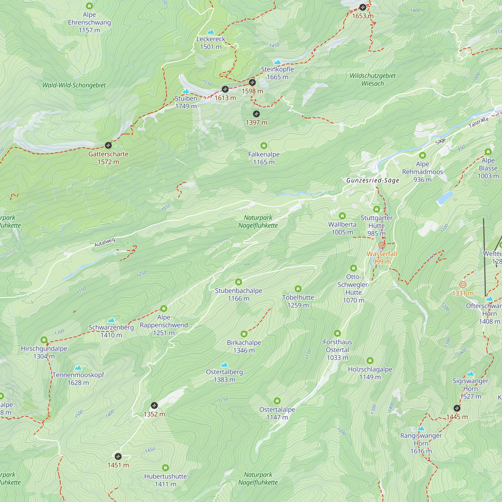 Schwarzbergalpe map