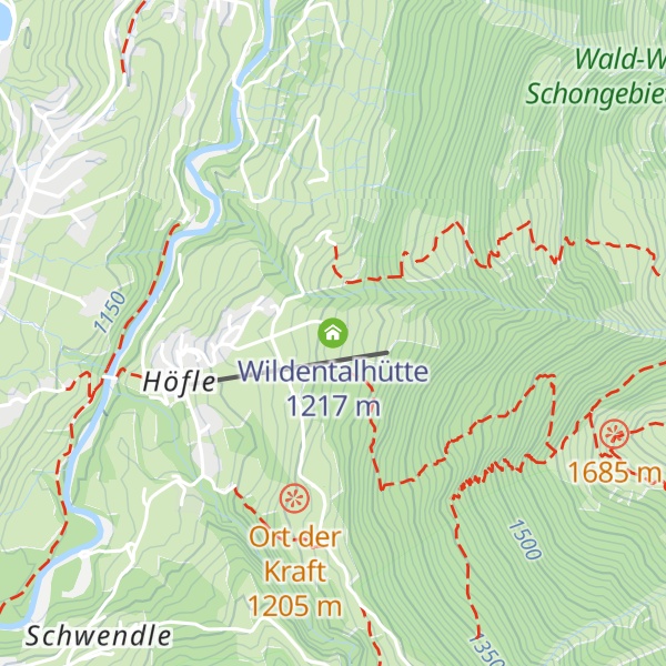 Map of Wildentalhütte