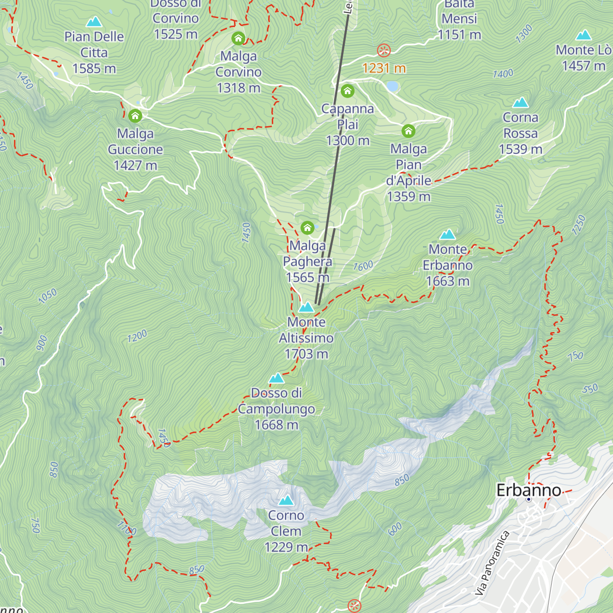 Baita Altissimo map