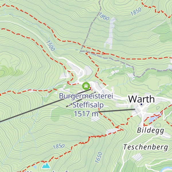 Map of Burgermeisterei - Steffisalp