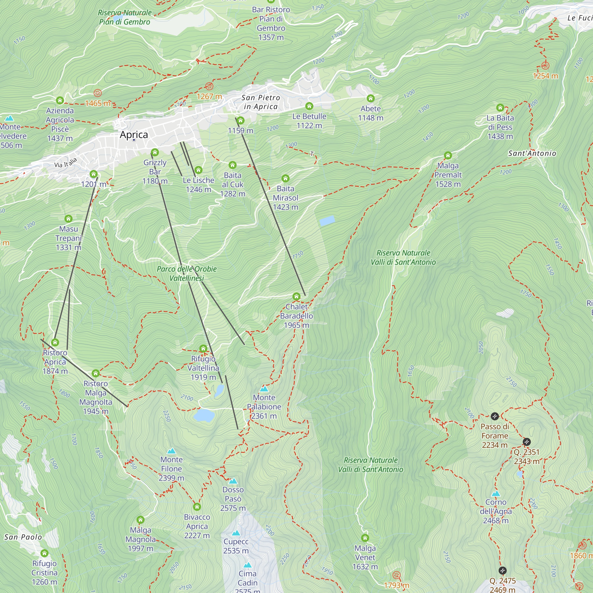Chalet Baradello map