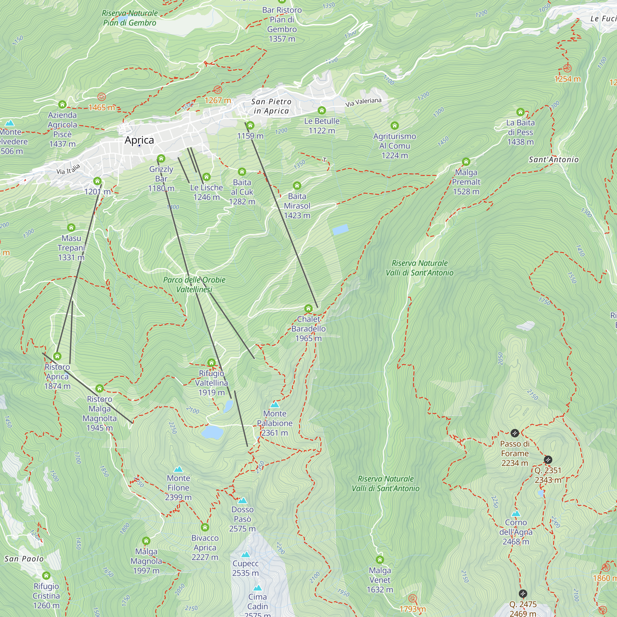 Chalet Baradello map