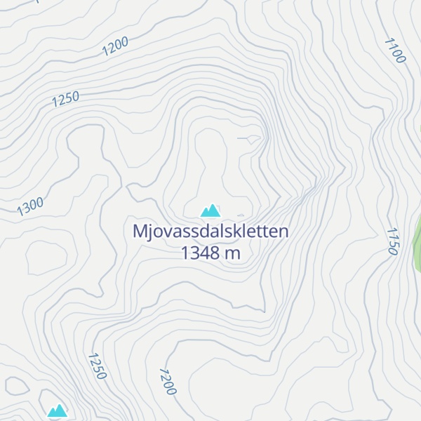 Map of Mjovassdalskletten