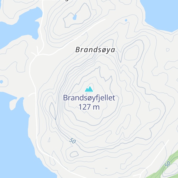 Map of Brandsøyfjellet