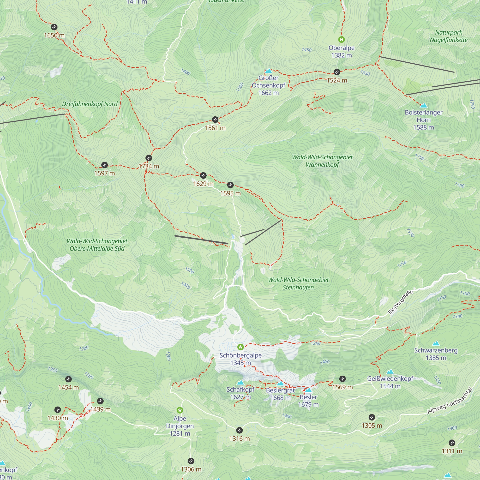 Skischule Grasgehren map