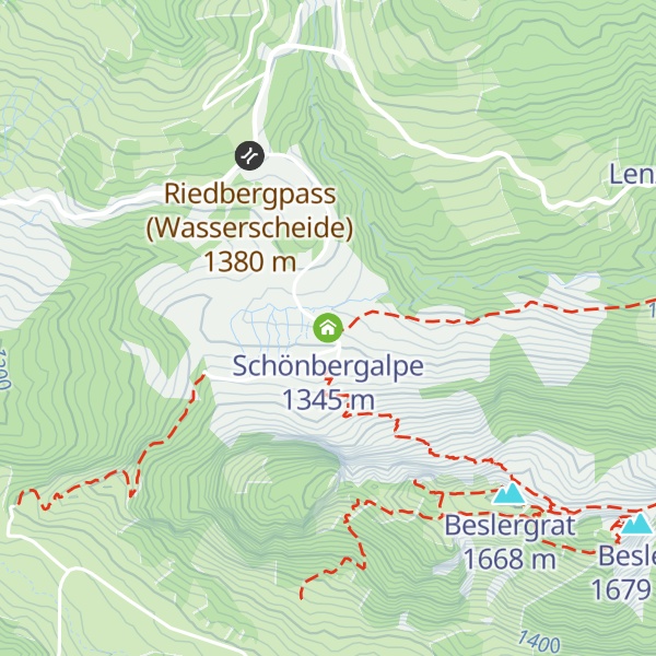 Map of Schönbergalpe