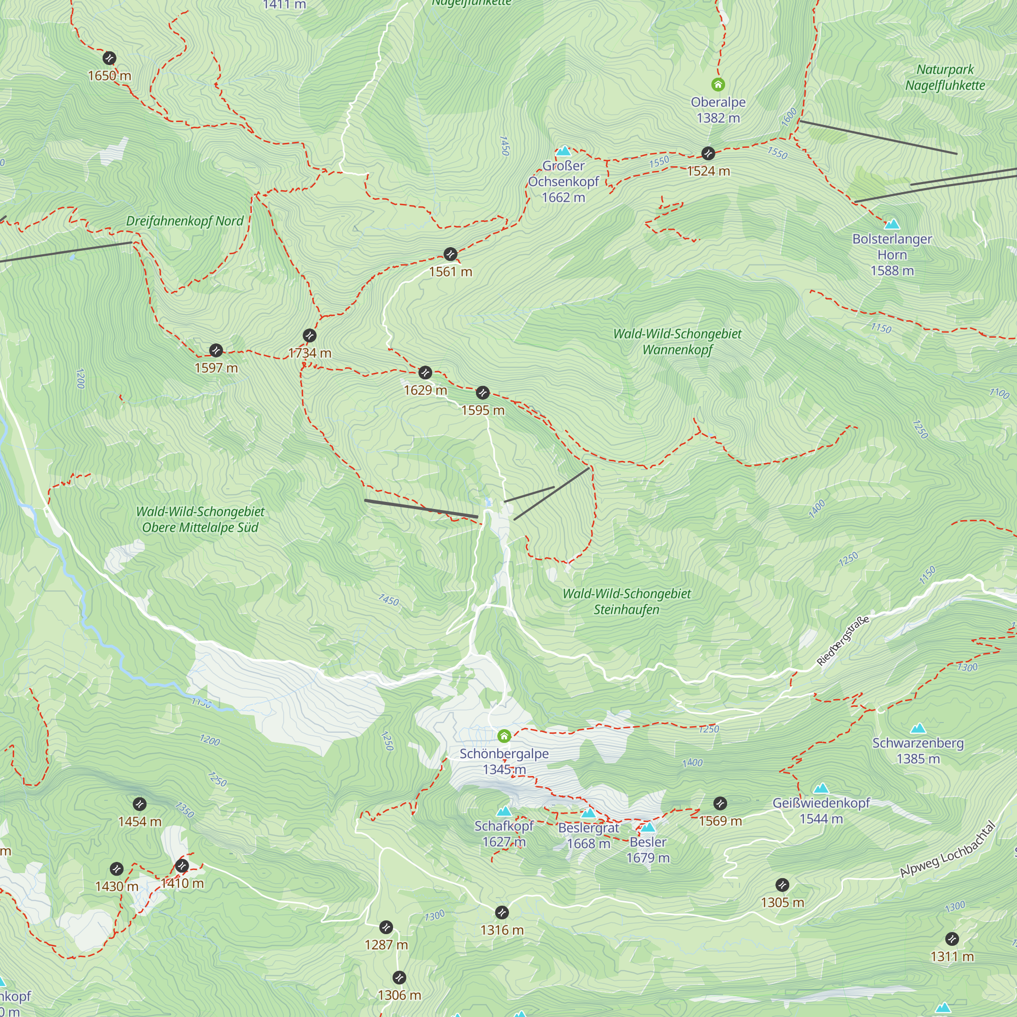 Berghütte Grasgehren map
