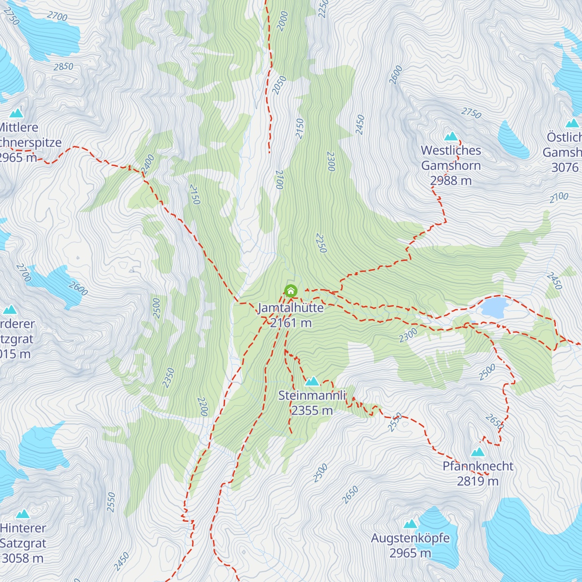 Jamtalhütte map