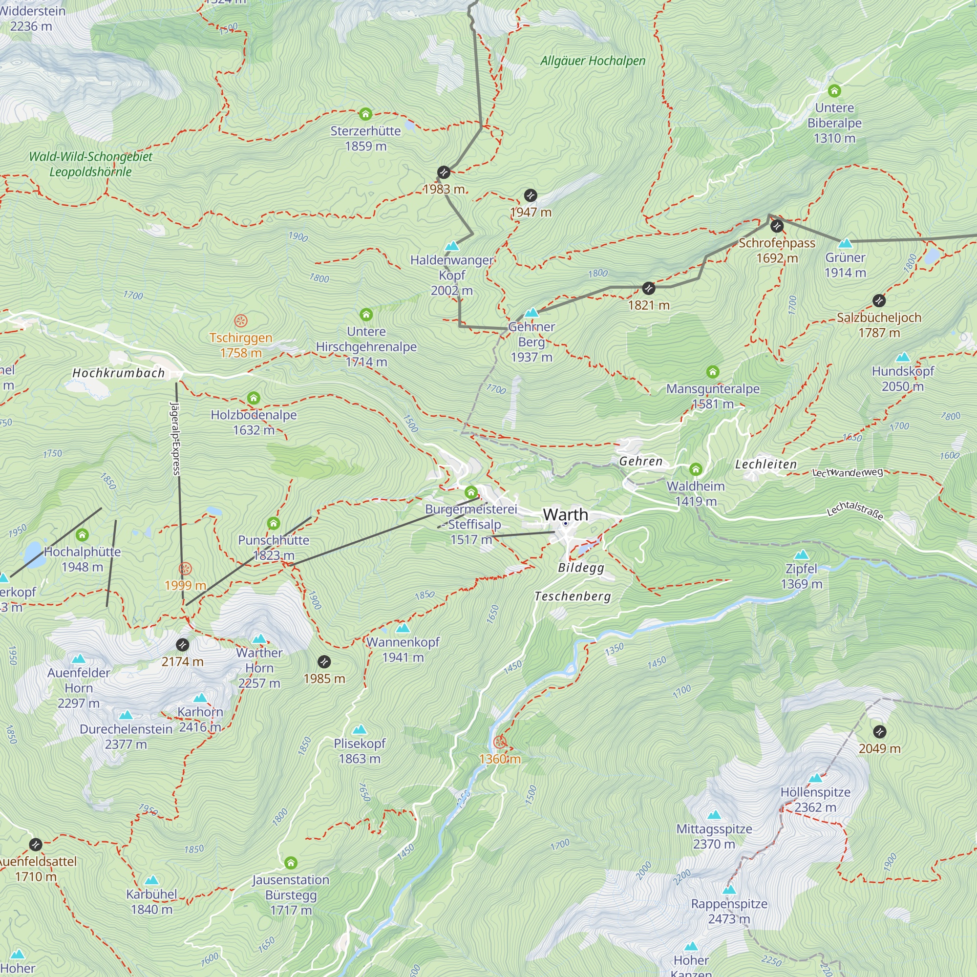 Walserstube map