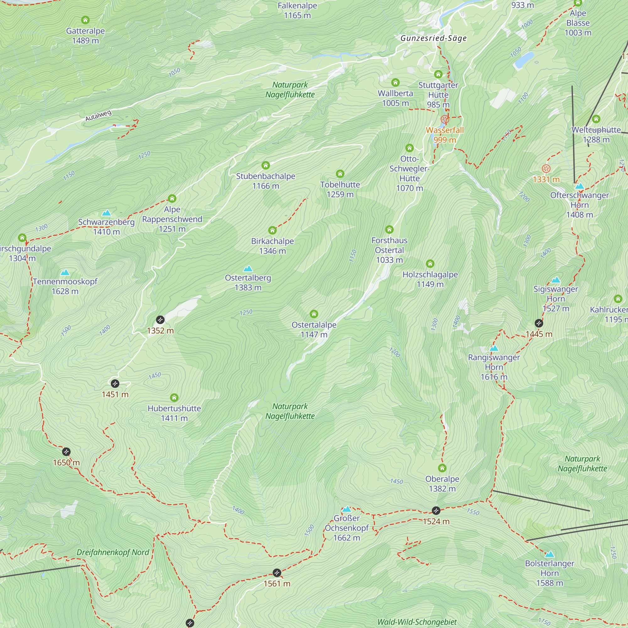 Ostertalalpe map
