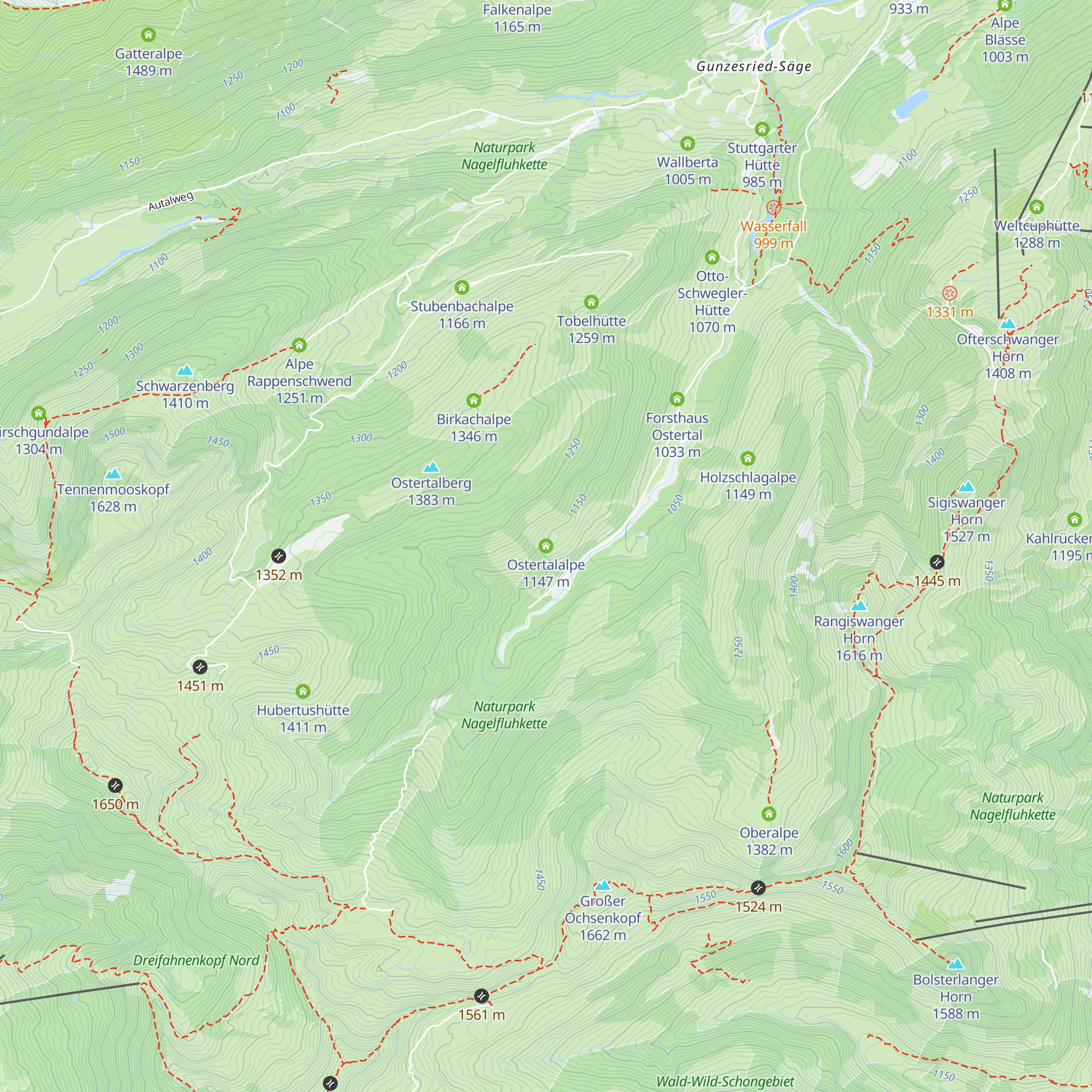 Ostertalalpe map