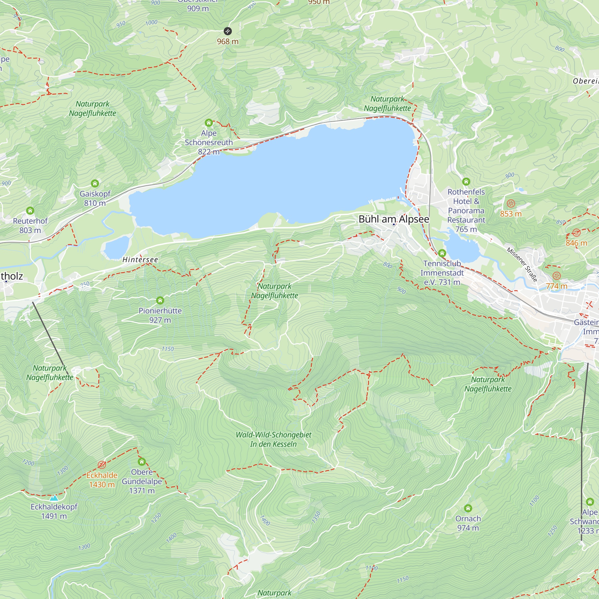 Hochbergalpe map