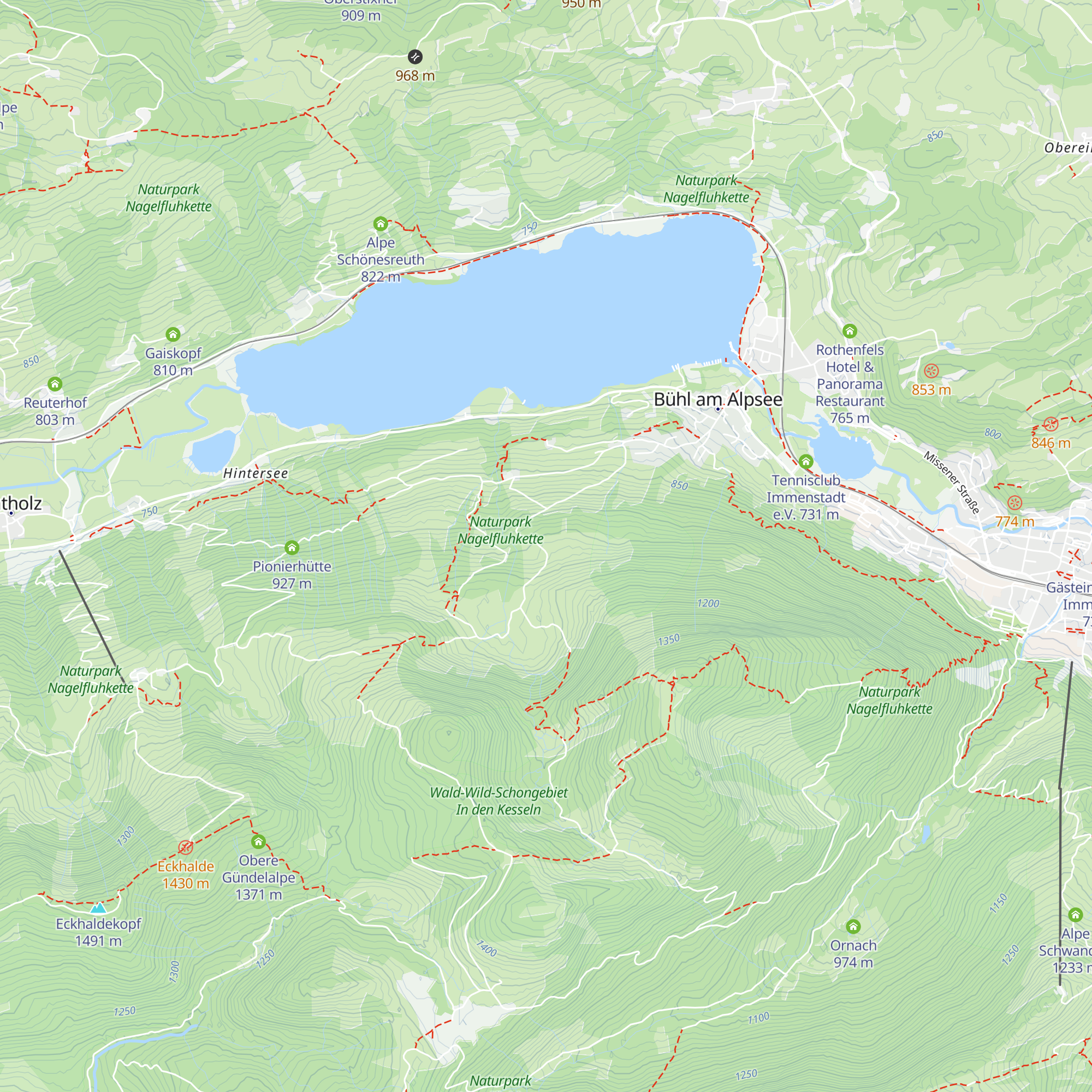 Hochbergalpe map