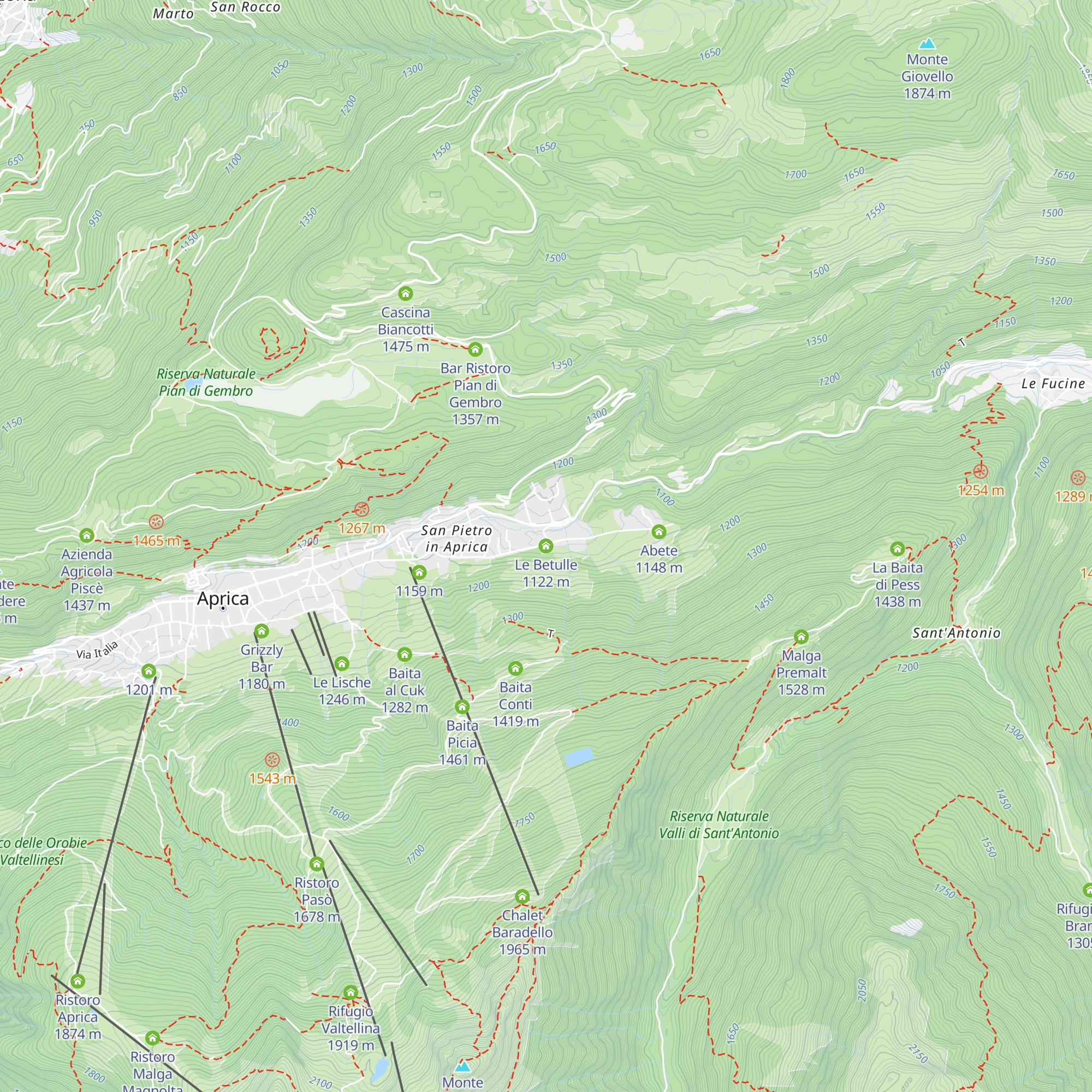 Le Betulle map