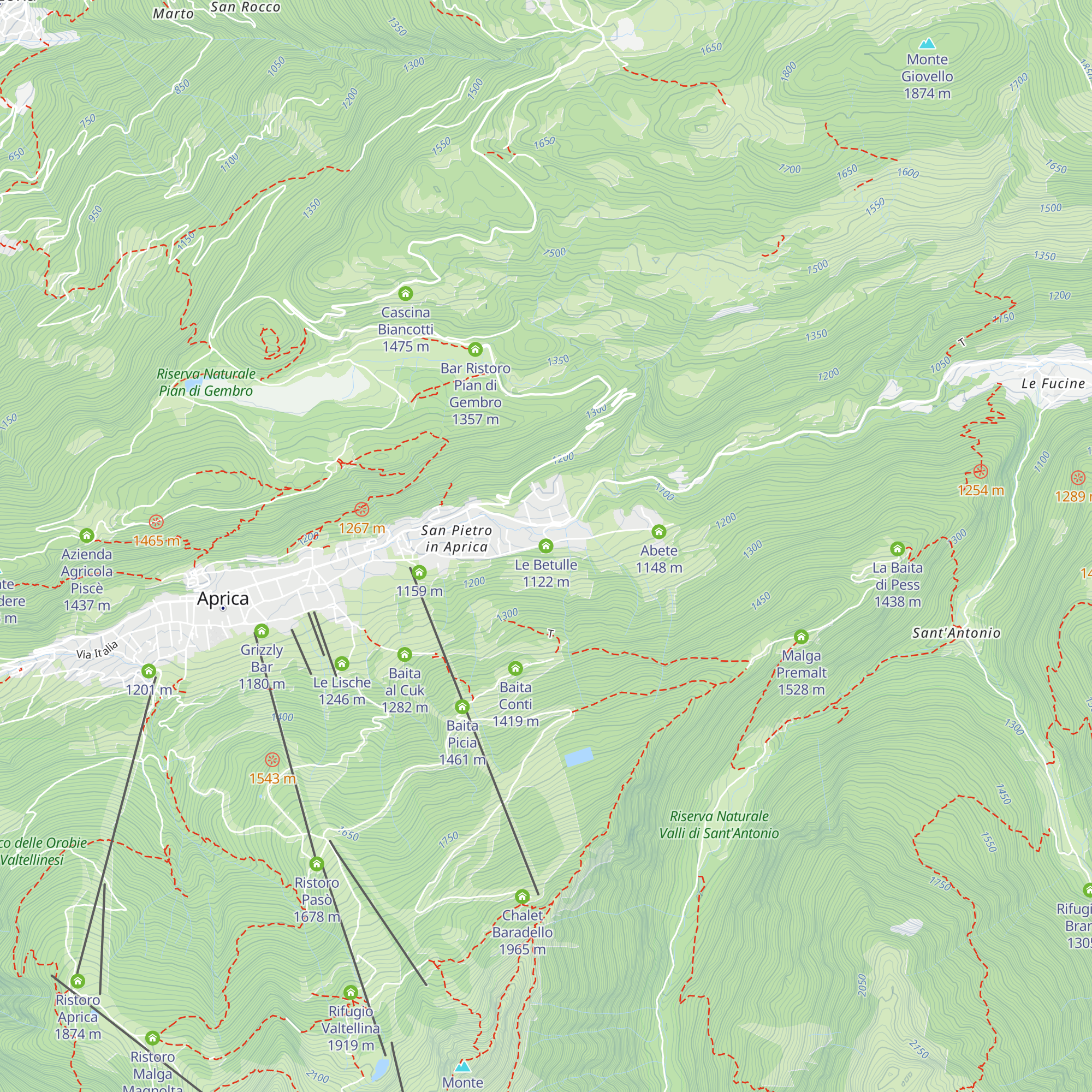 Le Betulle map