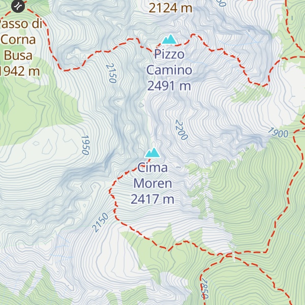 Map of Cima Moren