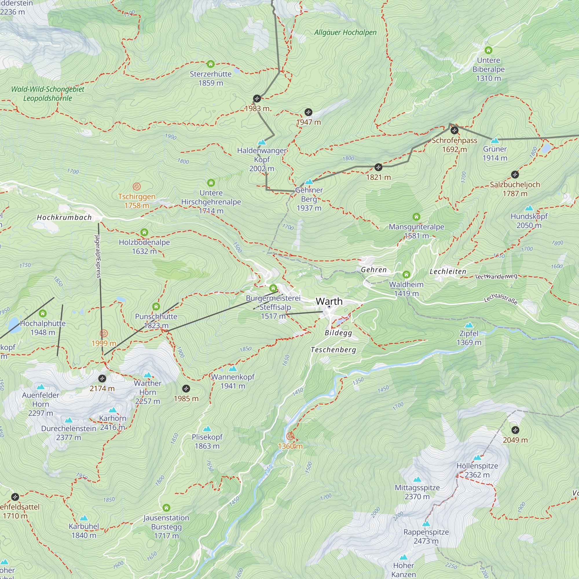 Warther Hof map