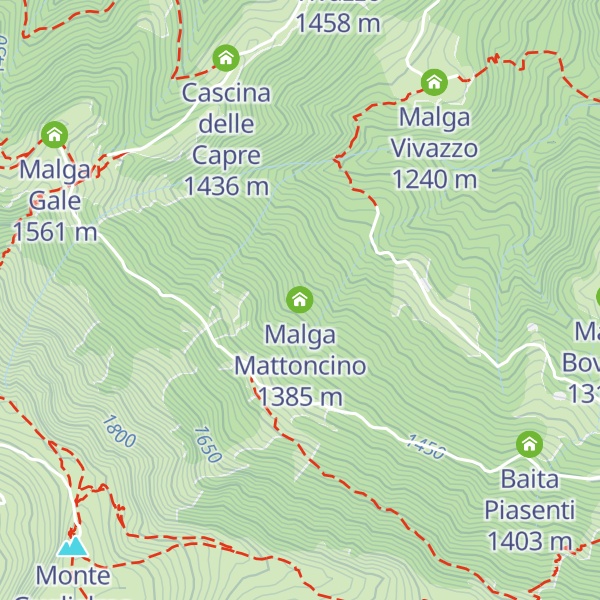 Map of Malga Mattoncino