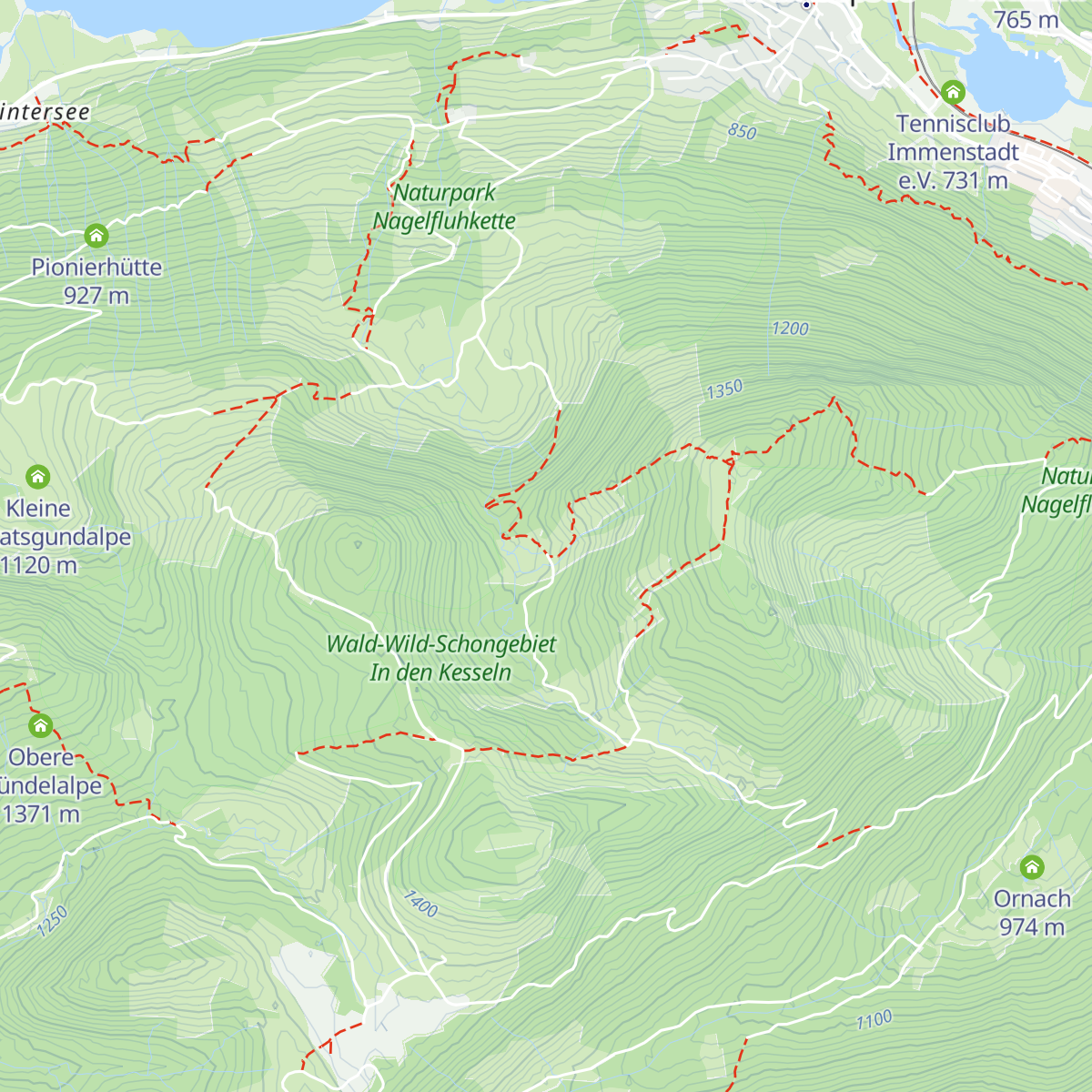 Kesselalpe map
