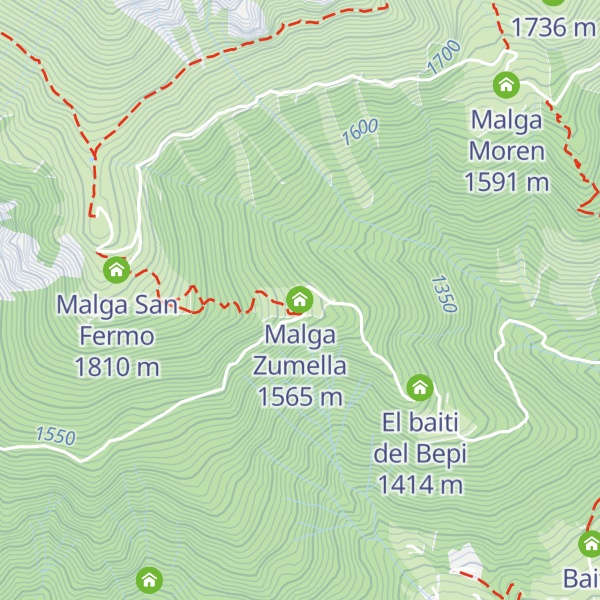 Map of Malga Zumella