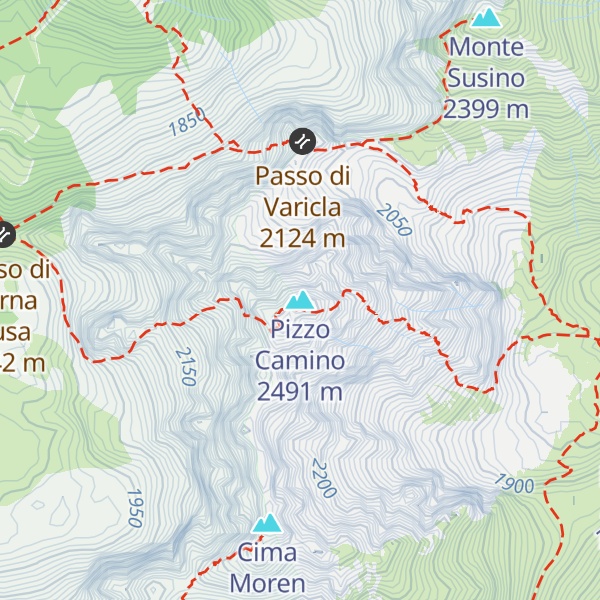 Map of Pizzo Camino