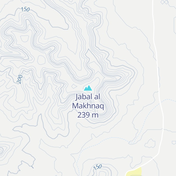 Map of Jabal al Makhnaq