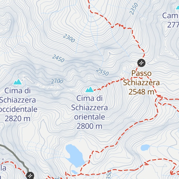 Map of Cima di Schiazzera orientale