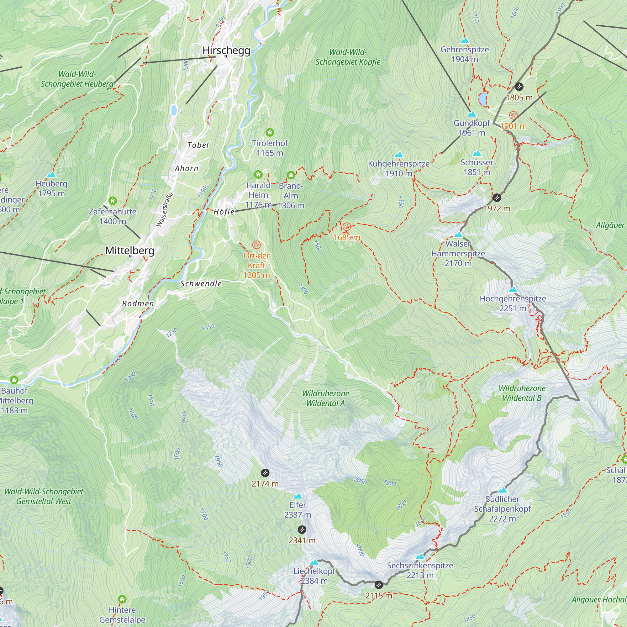 Innere Wiesalpe map