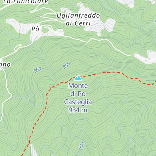 Map of Monte di Po Casteglia