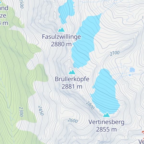 Map of Brüllerköpfe
