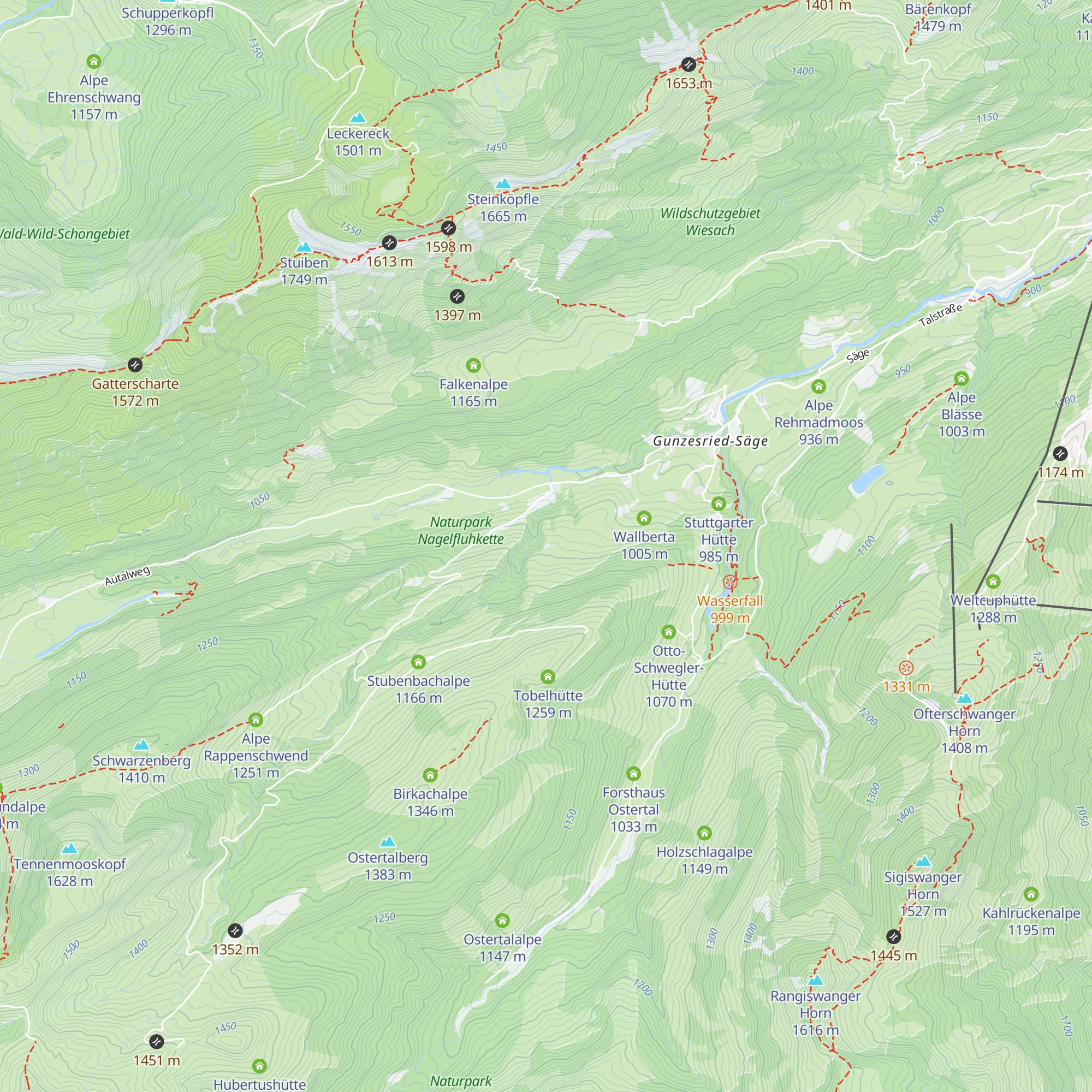 Alpe Knie map