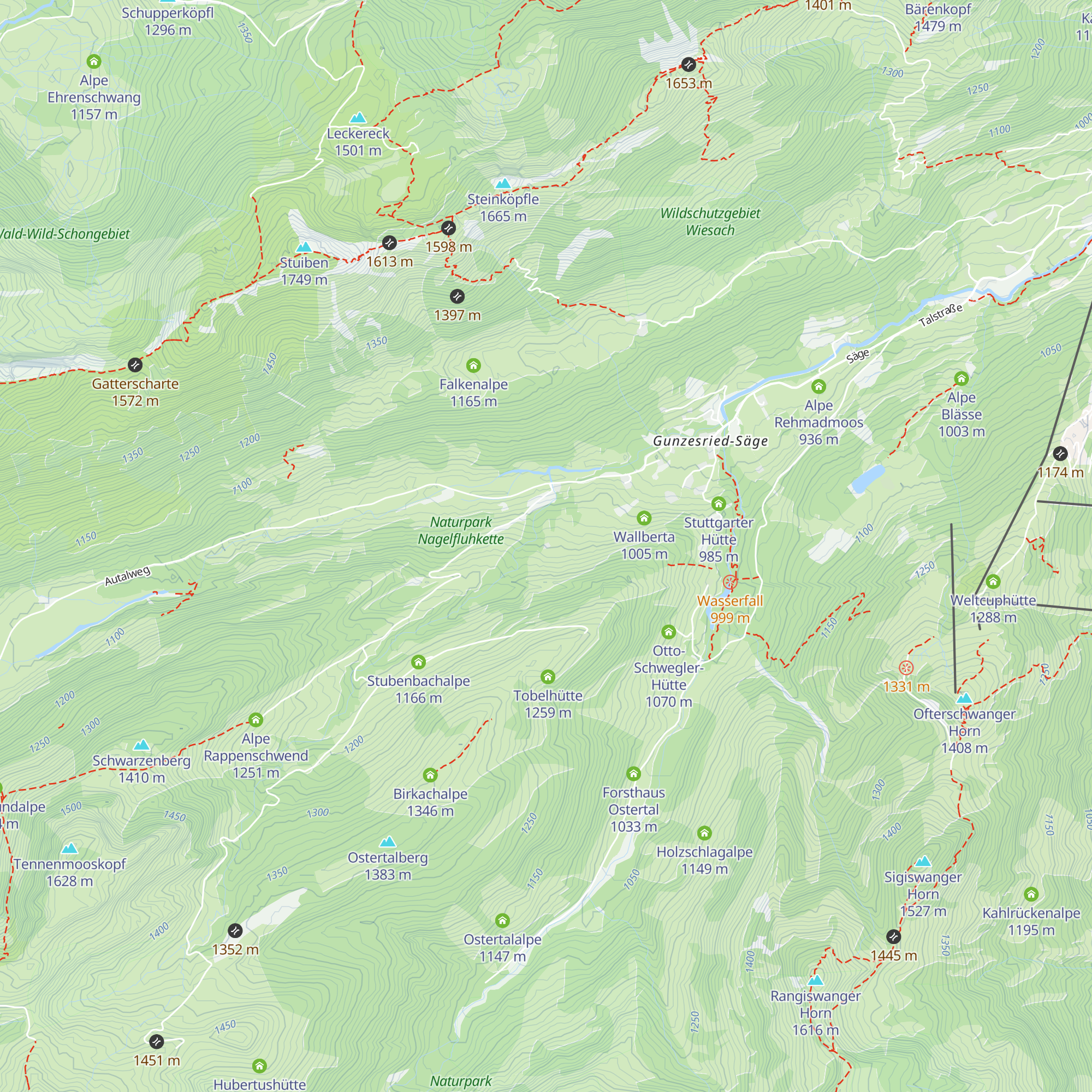 Alpe Knie map